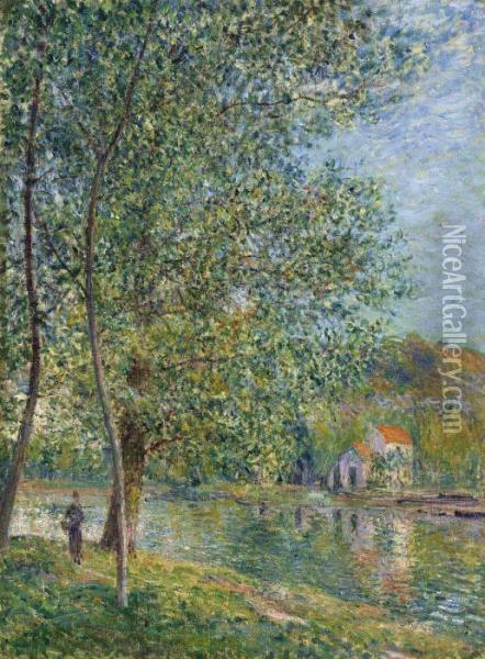 Matin Pres Du Loing Oil Painting - Alfred Sisley