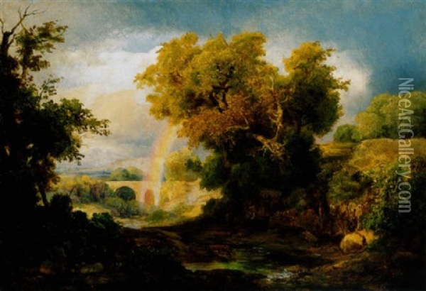 Italiai Taj, 1851 (italian Landscape) Oil Painting - Karoly Marko the Elder