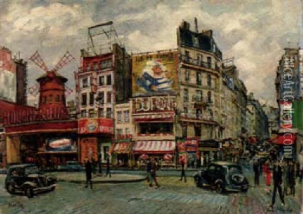 La Place Blanche Oil Painting - Alice Bailly