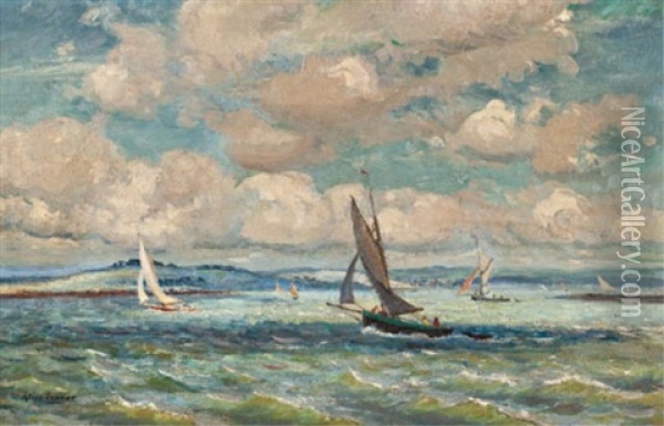 Sailing Of The British Coast Oil Painting - Alice Maud Fanner