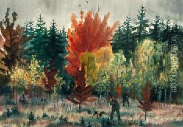 Lange , Auf Der Jagd Oil Painting - Otto Lange