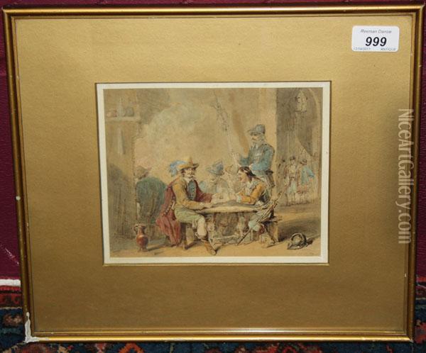 Musketeers At A Table Oil Painting - Herman Frederik Carel ten Kate