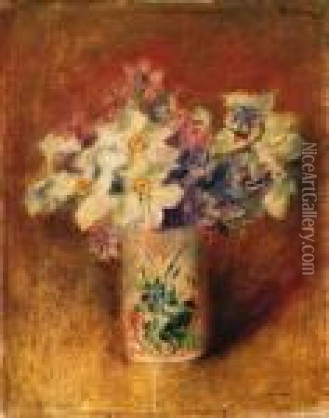 Fleurs Dans Un Vase Oil Painting - Pierre Auguste Renoir