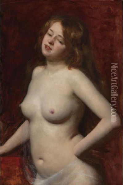 Female Nude Oil Painting - Carolus (Charles Auguste Emile) Duran