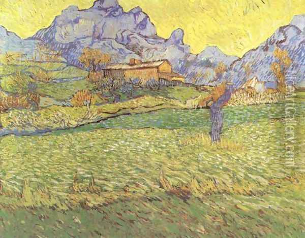 A Meadow in the Mountains Oil Painting - Vincent Van Gogh
