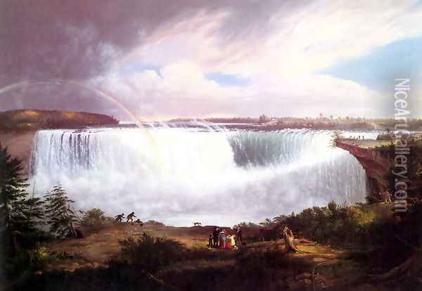 The Great Horseshoe Falls, Niagara Oil Painting - Alvan Fisher