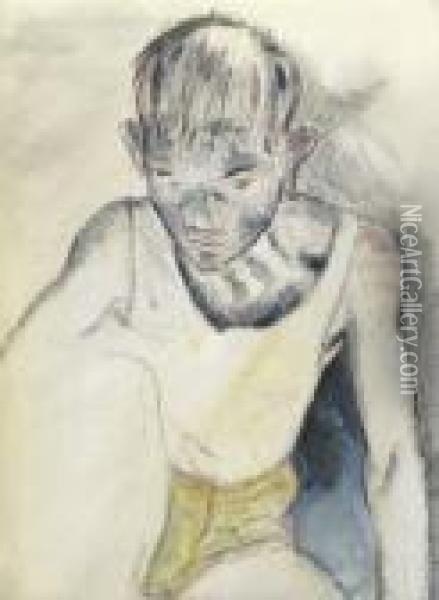 Knabenbildnis Oil Painting - Egon Schiele