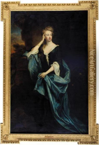 Portrait Of Annabella Dyves, Lady Howard Oil Painting - Sir Godfrey Kneller