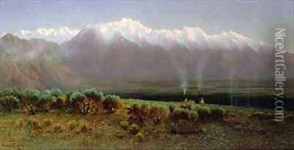 Mountain Encampment Oil Painting - Edwin Deakin