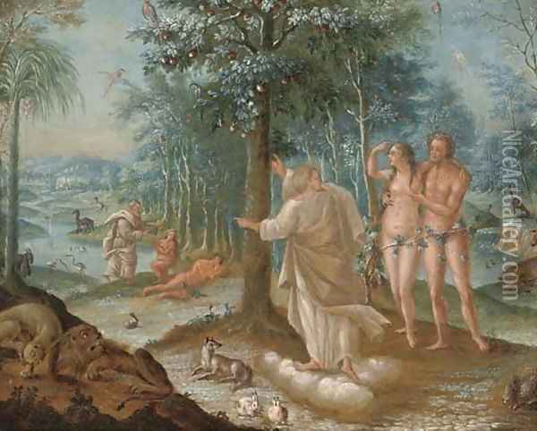The Expulsion of Adam and Eve Oil Painting - Roelandt Jacobsz Savery