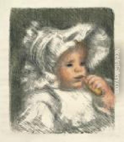 L'enfant Au Biscuit (jeanrenoir) Oil Painting - Pierre Auguste Renoir