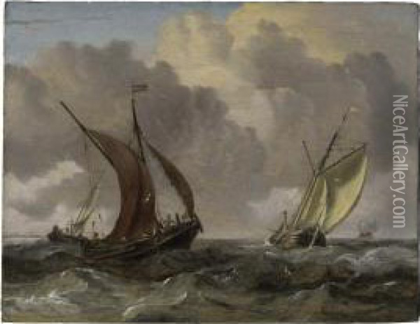 A Waterschip Oil Painting - Abraham Storck