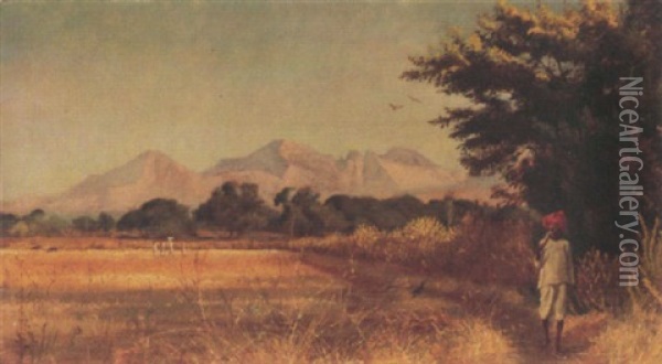 Bar Jadh Ranje, Najsick, Central India Oil Painting - George (9th Earl of Carlisle) Howard