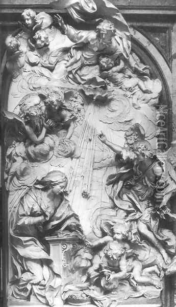 Annunciation Oil Painting - Bernardino Cametti