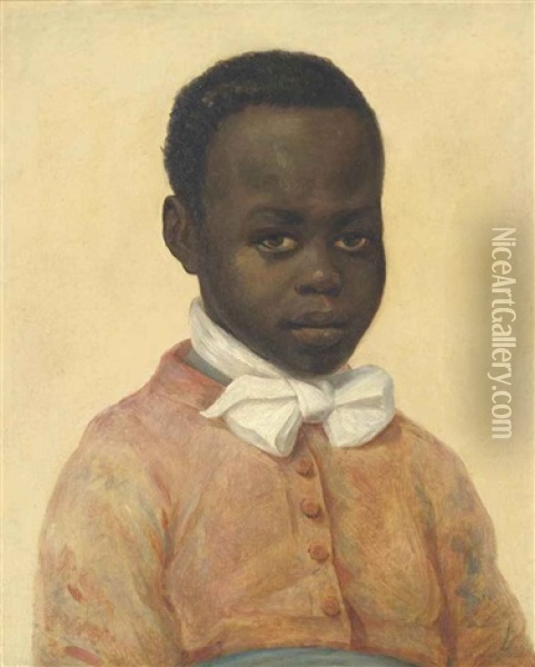 Portrait Of A Boy Oil Painting - Antoine Joseph (Antonie) Wiertz