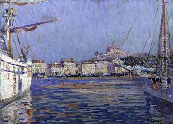 The Old Port Marseilles 1920 Oil Painting - Paul Mathieu