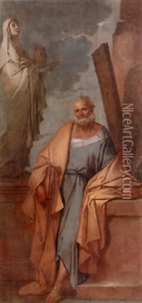 San Pietro Oil Painting - Giulio Carpioni