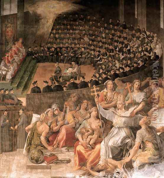 The Council of Trent 1588 Oil Painting - Pasquale Cati Da Iesi