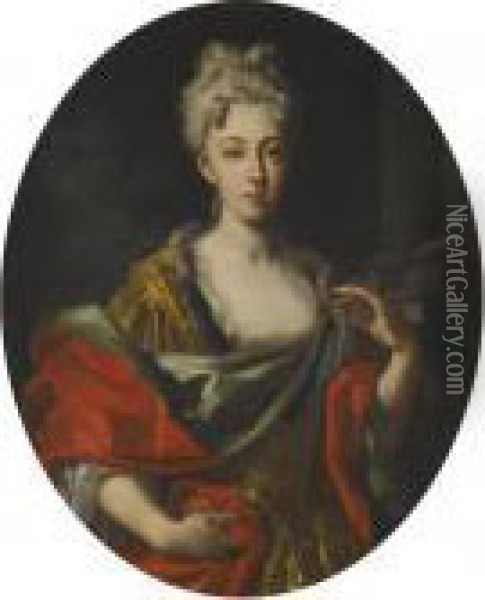 Portrait Of A Noble Woman Oil Painting - Francesco Solimena
