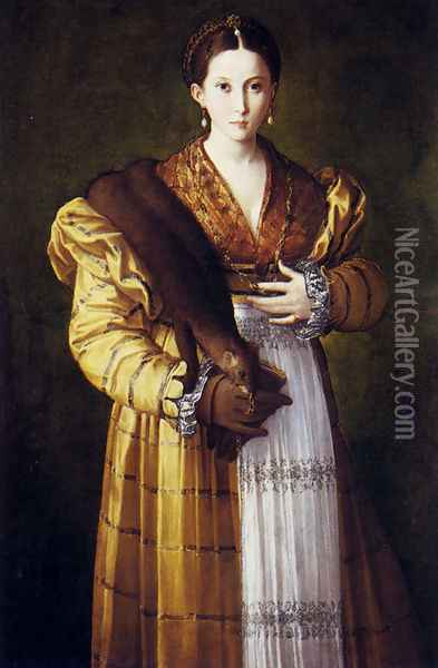 Portrait of a Young Woman known as Antea Oil Painting - Girolamo Francesco Maria Mazzola (Parmigianino)