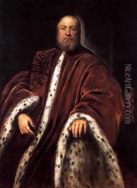 Portrait of a Procurator of St Mark's 2 Oil Painting - Jacopo Tintoretto (Robusti)