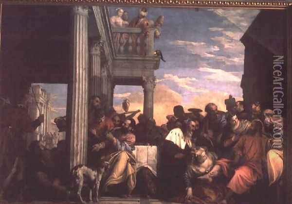 Christ at Dinner in the House of Simon the Pharisee Oil Painting - Paolo Veronese (Caliari)