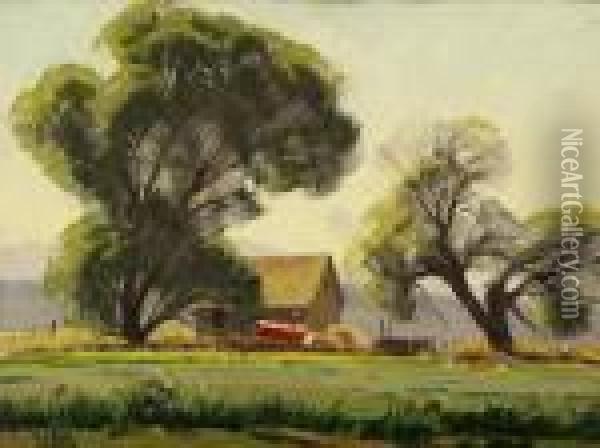 Under The Oaks Oil Painting - William Keith