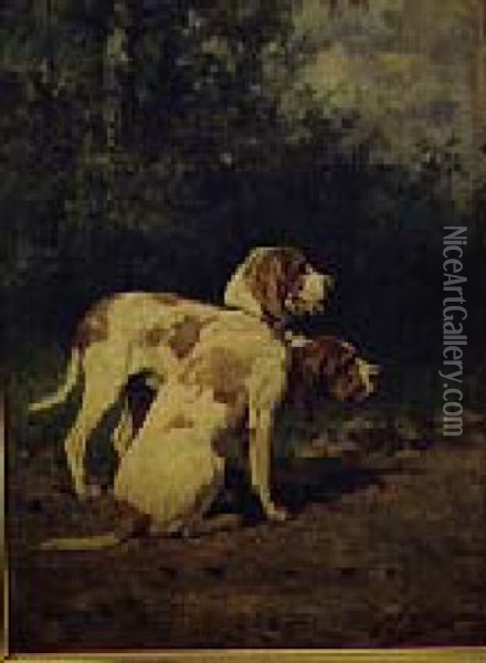 Hunting Dogs Oil Painting - Olivier de Penne