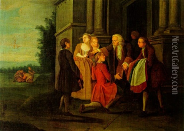 Return Of The Prodigal Son Oil Painting - Philip Mercier