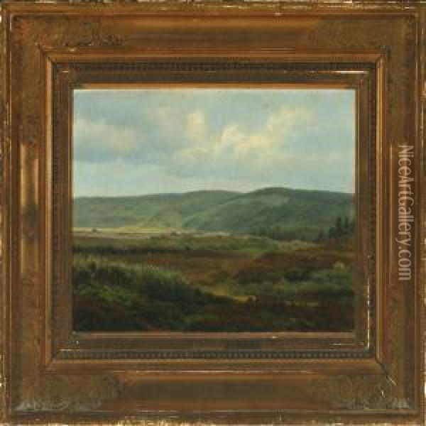 View From Svinklov Oil Painting - Harald Foss
