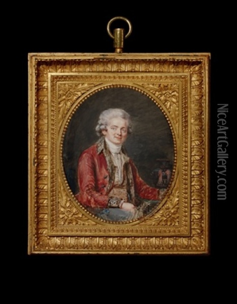 Portrait De Dominique Vivant Denon Oil Painting - Pierre Adolphe Hall