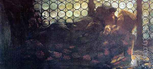 Romeo and Juliet Oil Painting - Gaetano Previati