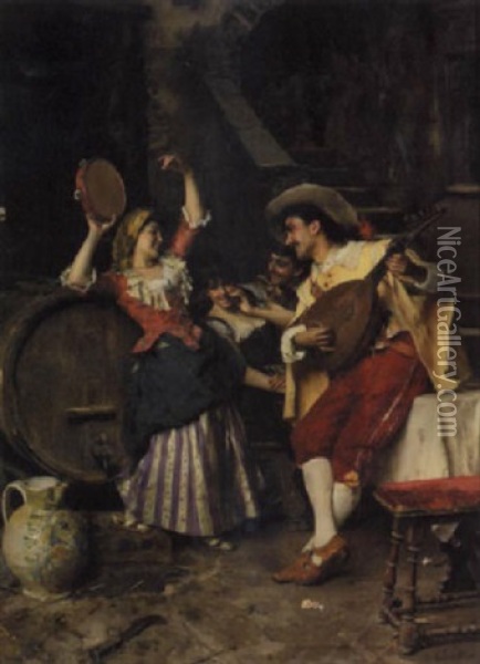 The Merry Party Oil Painting - Federico Andreotti