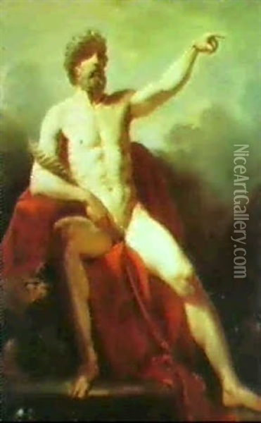 Eros Mit Dem Adler Oil Painting - Peter von Cornelius