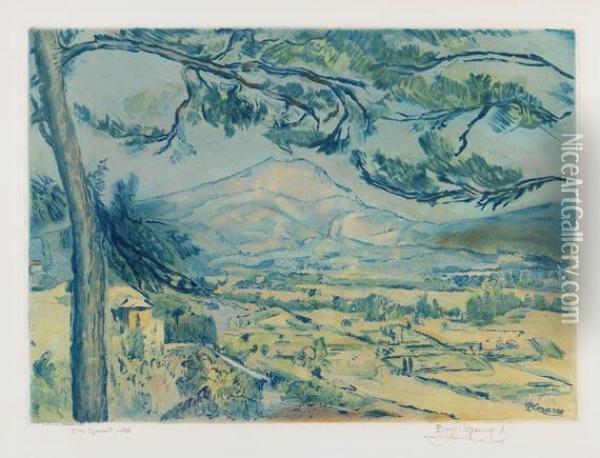 La Montagne Sainte-victoire Oil Painting - Paul Cezanne