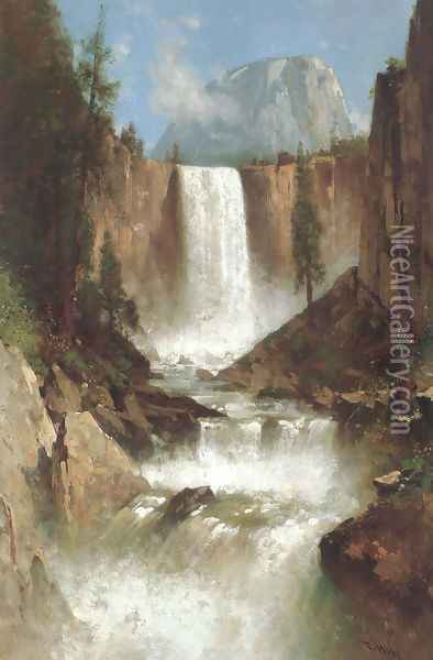 Vernal Falls Yosemite 1889 Oil Painting - Thomas Hill