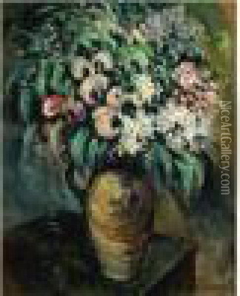 Bouquet De Fleurs Oil Painting - Pierre Dumont