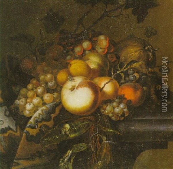 Fruchtestilleben Oil Painting - Willem Van Aelst