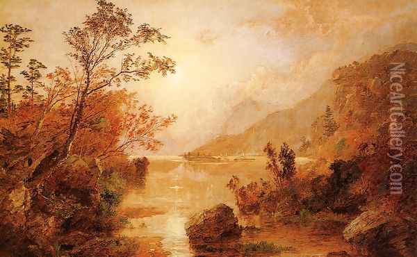 Autumn in the Highlands of the Hudson Oil Painting - Jasper Francis Cropsey