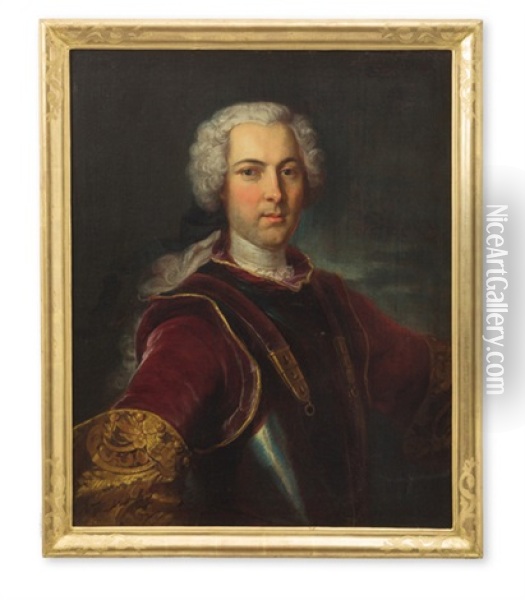 Bildnis Alexander Von Wattenwyl Oil Painting - Johann Rudolf Huber