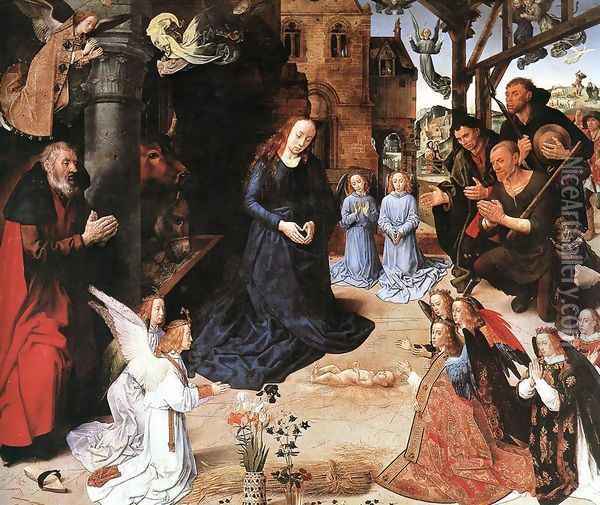 The Adoration of the Shepherds 1476-79 Oil Painting - Hugo Van Der Goes