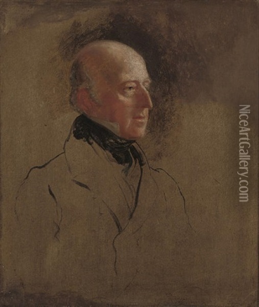 Portrait Of Admiral Sir Edward Codrington (study) Oil Painting - George Hayter