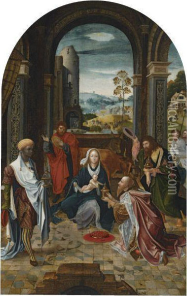 The Adoration Of The Magi Oil Painting - Master Of The Von Groote Adoration