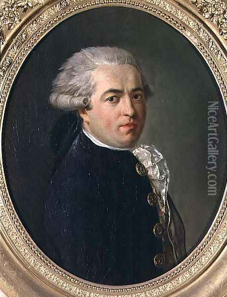 Portrait of a gentleman in a black coat Oil Painting - Jean Francois Colson