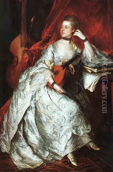 Mrs. Philip Thicknesse 1759-60 Oil Painting - Thomas Gainsborough