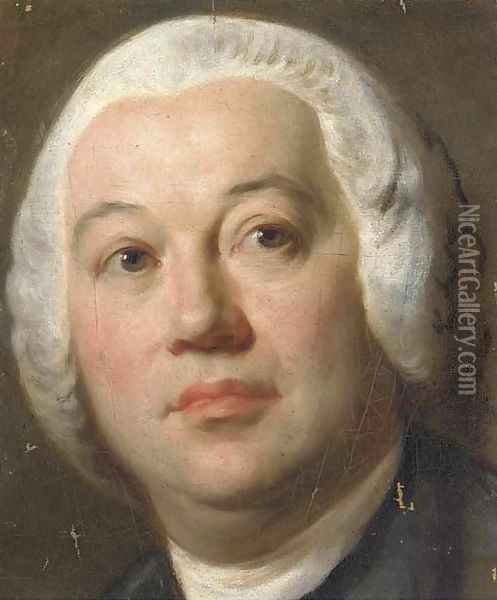 Portrait of a gentleman, small bust-length Oil Painting - Anton Raphael Mengs