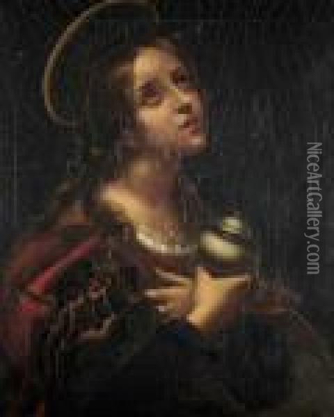 The Penitent Magdalen Oil Painting - Carlo Dolci