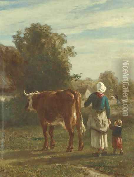Retour de la vache Oil Painting - Constant Troyon