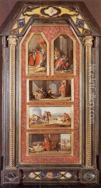 Cinq Panneaux Mythologiques Oil Painting - Frans Francken III