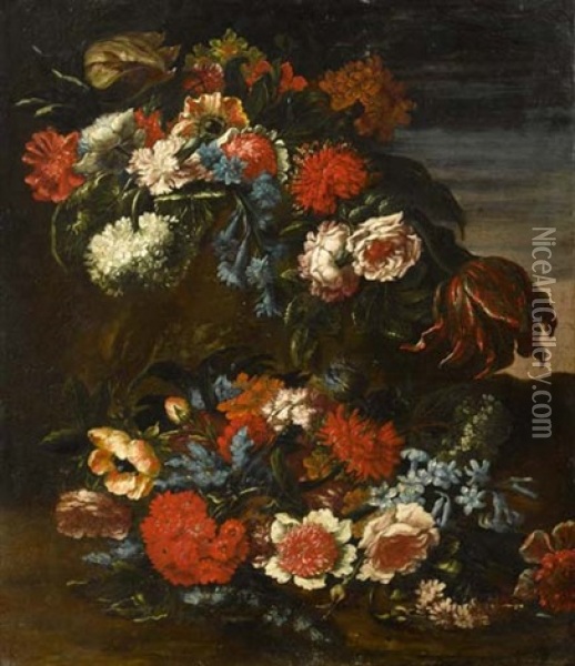 Blumen Oil Painting - Andrea Scacciati the Younger